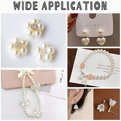 450Pcs 15 Styles Acrylic & ABS Plastic Beads Imitation Pearls OACR-AR0001-23-1