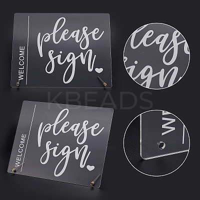 2Pcs Custom Word Acrylic Display Holder AJEW-FH0001-77-1