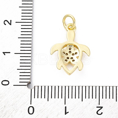 Brass Micro Pave Cubic Zirconia Pendants KK-D325-34G-1