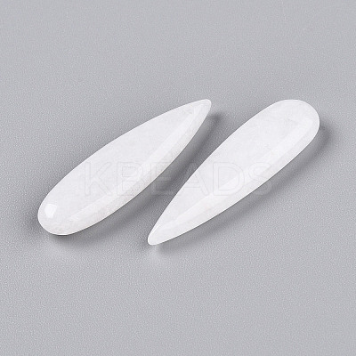 Natural White Jade Pendants G-N348-02D-1