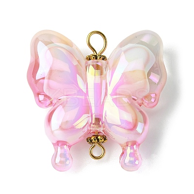 UV Plating Rainbow Iridescent Acrylic Connector Charms PALLOY-JF02521-02-1