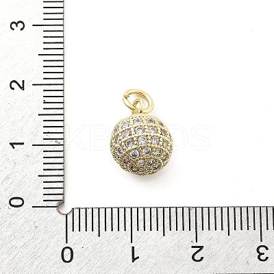 Brass Micro Pave Cubic Zirconia Pendants KK-Q029-02F-G-1