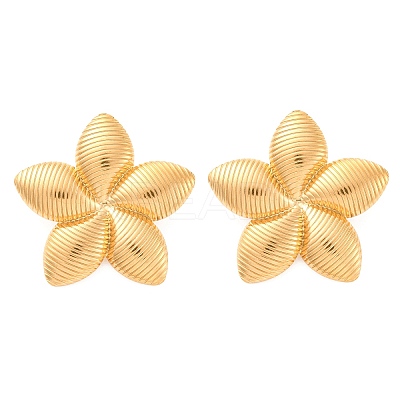 304 Stainless Steel Stud Earrings for Women EJEW-K306-19G-1