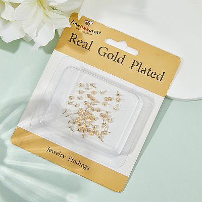 60Pcs 4 Styles Brass Peg Bails Pin Charms KK-BBC0022-87-1