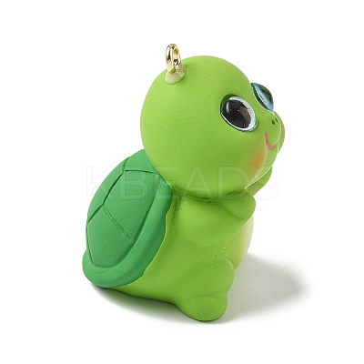 Tortoise Opaque Resin Pendants RESI-Z035-01P-02-1
