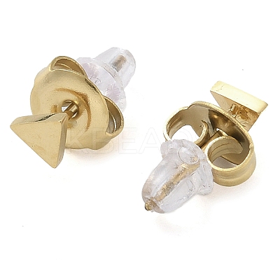 Ion Plating(IP) 304 Stainless Steel Stud Earrings for Women EJEW-B109-04A-G-1