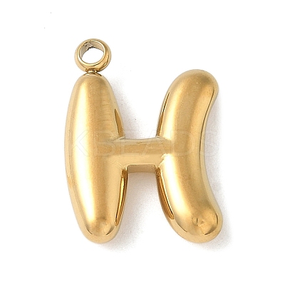 304 Stainless Steel Initial Pendants STAS-S186-12H-G-1