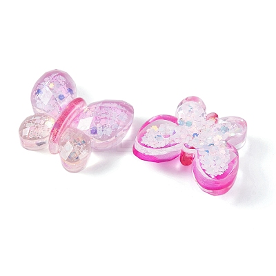 Transparent Epoxy Resin Butterfly Decoden Cabochons CRES-M034-02C-1