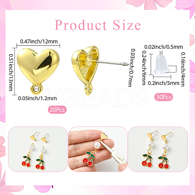 20Pcs Alloy Stud Earring Findings FIND-SC0019-22-1