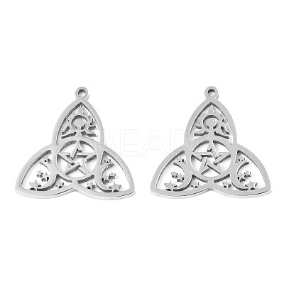 Non-Tarnish 201 Stainless Steel Pendants STAS-N098-046P-1
