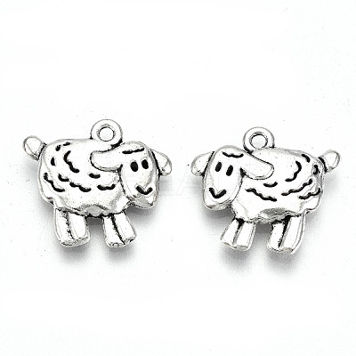 Tibetan Style Alloy Pendants X-TIBE-S323-019AS-RS-1