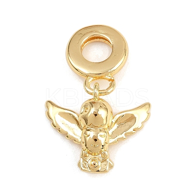Brass European Dangle Charms KK-N271-33G-1