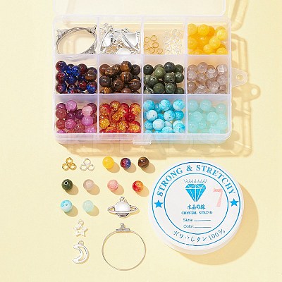 DIY Planet Earring Bracelet Making Kit DIY-FS0004-33-1