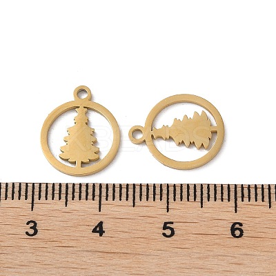 Ion Plating(IP) 304 Stainless Steel Charms STAS-F300-02G-1