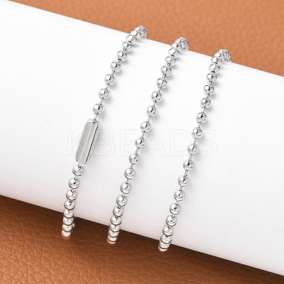Tarnish Resistant Classic Plain 304 Stainless Steel Mens Womens Ball Chain Necklaces STAS-M174-007-1