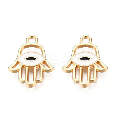 Light Gold Plated Alloy Pendants ENAM-T009-17D-1