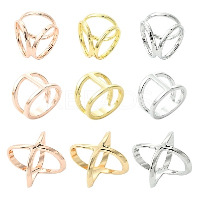 18Pcs 9 Styles Alloy Scarf Ring Buckle for Women Lady Girls AJEW-CJ0001-36-1