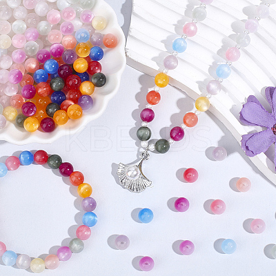 210Pcs 7 Colors Transparent Resin UV Reactive Beads RESI-PA0001-40A-1