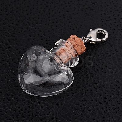 Mixed Shapes Glass Wishing Bottle Pendants HJEW-JM00186-1