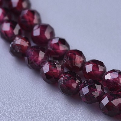 Natural Garnet Beaded Necklaces NJEW-K114-C-A04-1