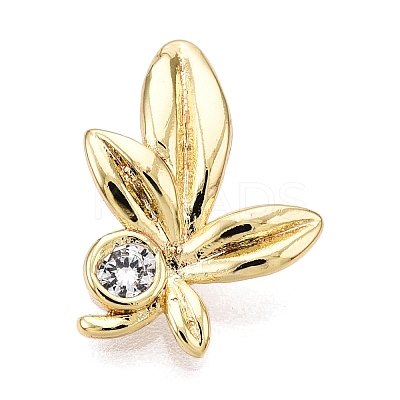 Brass Micro Pave Cubic Zirconia Pendants KK-T070-47G-1