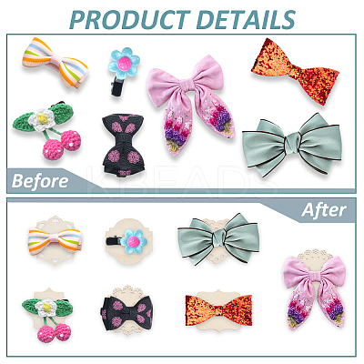 Wood Hair Clip Display Cards ODIS-BC0001-19A-1