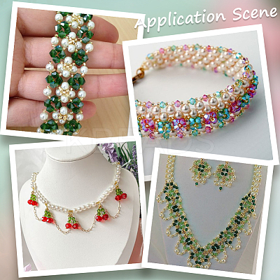 25 Strands 4 Colors Transparent Electroplate Glass Beads Strands GLAA-SP0001-27A-1