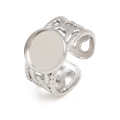 304 Stainless Steel Cuff Ring Components SA-CBA82C8-01C-P-1