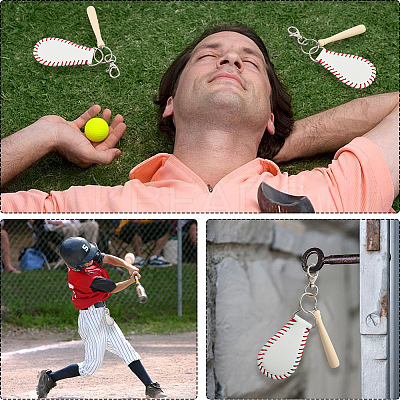 Baseball Theme DIY Luggage Tag Making Kits DIY-CL0002-24A-1