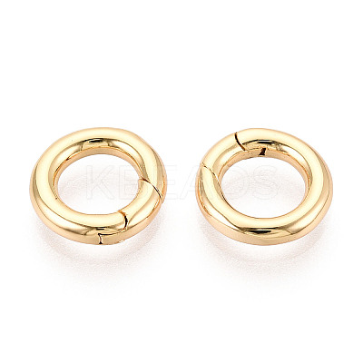 Brass Spring Gate Rings KK-T078-20G-02-1