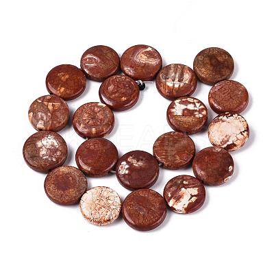 Dyed Natural Fire Crackle Agate Beads Strands G-T144-57A-01-1