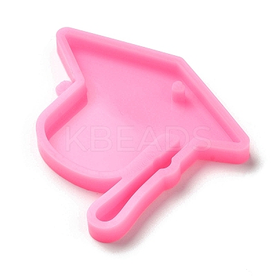Graduation Season Theme Silicone Keychain Pendant Molds LS-AJEW-M221-04A-1