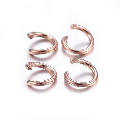 304 Stainless Steel Open Jump Rings X-STAS-O107-06RG-H-1