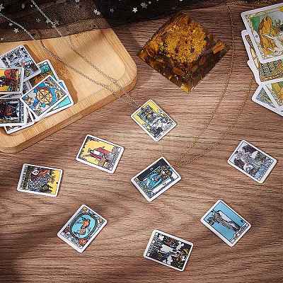 18Pcs 18 Style Printed Opaque Acrylic Pendants SACR-SC0001-24-1