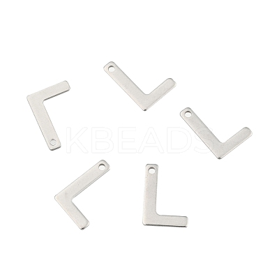 Tarnish Resistant 304 Stainless Steel Letter Charms STAS-O072-L-1