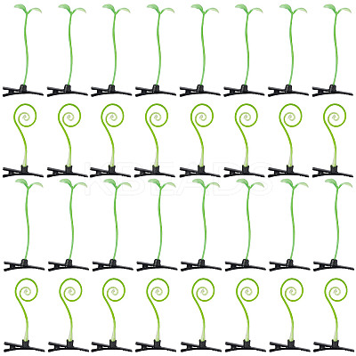 32Pcs 2 Style Bean Sprout Plastic Alligator Hair Clips PHAR-CP0001-19-1