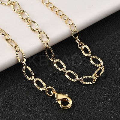 Brass Cable Chain Bracelets for Women Men BJEW-F494-05G-1