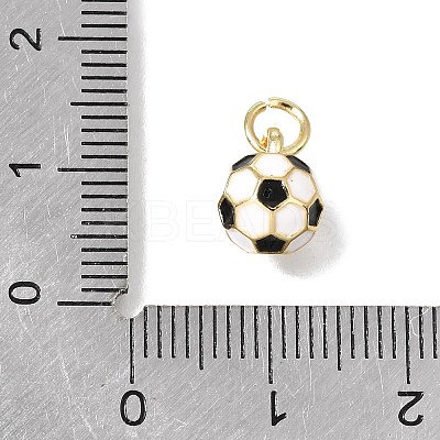 3D Brass Enamel Charms KK-CBAEEA8-01G-1