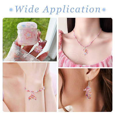 24Pcs 6 Styles Resin Pendants RESI-TA0003-27-1