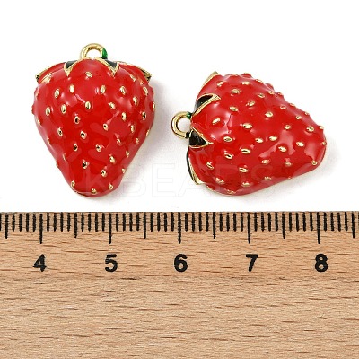 Brass Enamel Pendants KK-R224-14E-G-1