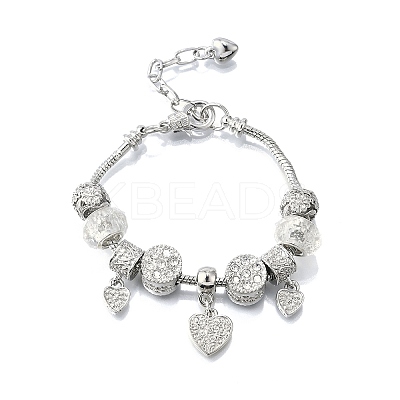 Alloy European Beads Charm Bracelets LS-BJEW-F495-15P-1