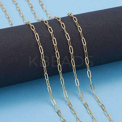 Soldered Brass Paperclip Chains CHC-G005-06G-1