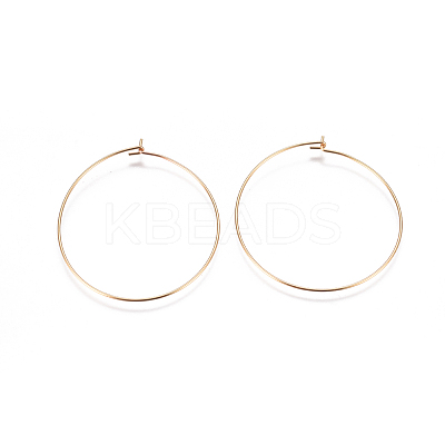 304 Stainless Steel Hoop Earrings Findings STAS-F227-54E-G-1