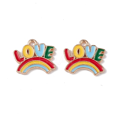 Alloy Enamel Pendants ENAM-M056-11KCG-1