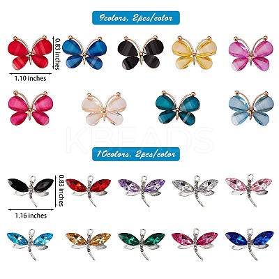38Pcs 19 Style Resin Pendants RESI-SZ0002-69-1