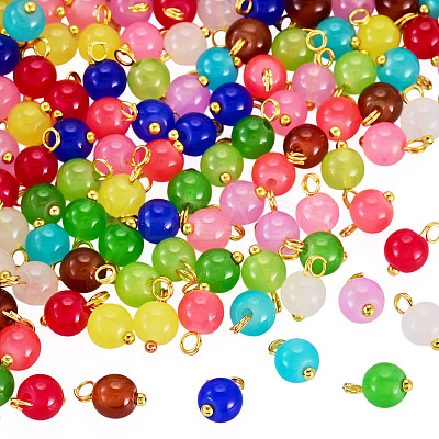 110Pcs 11 Colors Glass Pendants PALLOY-TAC0288-1