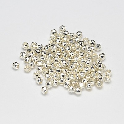 PVD Vacuum Plating Brass Round Faceted Spacer Beads LS-KK-I598-26S-RS-1