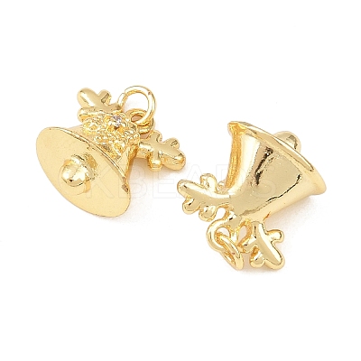 Brass Micro Pave Cubic Zirconia Pendants KK-G544-44G-1