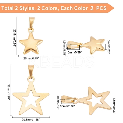 304 Stainless Steel Pendants STAS-UN0013-05-1