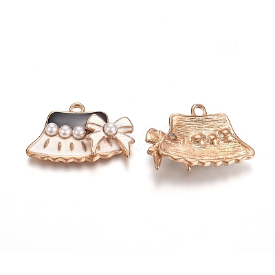 Light Gold Plated Alloy Enamel Pendants LS-PALLOY-TAC0011-09-1